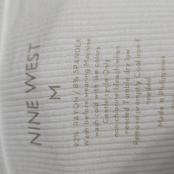  Nine West Rib Ruffle Tank Top - Picture 5 of 5